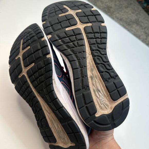 ASICS Gel Excite 7 Magnetic Blue Sunrise Red Sneakers - Picture 6 of 7